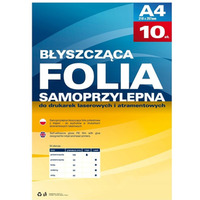 Folia samoprzylepna do drukarek atramentowych przezroczysta błysk (10ark.) 434020 ARGO