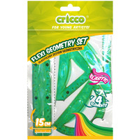 Komplet geometryczny CRICCO FLEXI 4-elementy z linijk 15cm CR615