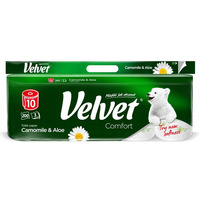 Papier toaletowy VELVET (10 rolek) 3 warstwy zapach RUMIANEK 200 listkw