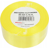 Wstka satynowa 38mm/32m kanarkowa 82 BREWIS