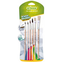 Pdzelki szkolne CRICCO 6sztuk, blister CR364B6