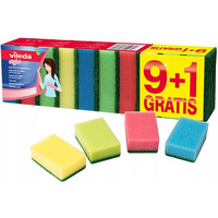 Gąbka do zmywania VILEDA RAINBOW 8, 5x5, 5cm (9+1 szt)
