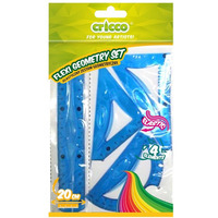 Zestaw geometryczny Flexi z linijk 20cm CR620 CRICCO