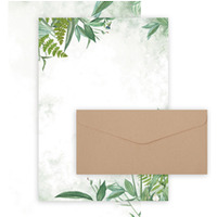 Papeteria ozdobna A4 Arkusz FLORA 100g.(20ark.) +koperta DL ciemnobeżowa (10szt.) 206122 Galeria Papieru