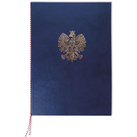 Okładka na dyplom z orłem granatowa 339-076 WARTA