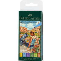 Pisaki artystyczne PITT ARTIST SUMMER 6 kolorów, etui 167178 Faber-Castell