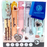 Zakreślacze ze stempelkami ASTRAPEN Animals Choco 6kol. 208025902