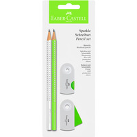 Owek SPARKLE SLEEVE biay/noen zilony + temperwka+gumka blister 218488 Faber-Castell