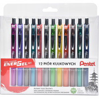 Piro kulkowe PENTEL ENERGEL zestaw 12 kolorw (12szt) BL77/ST12PL